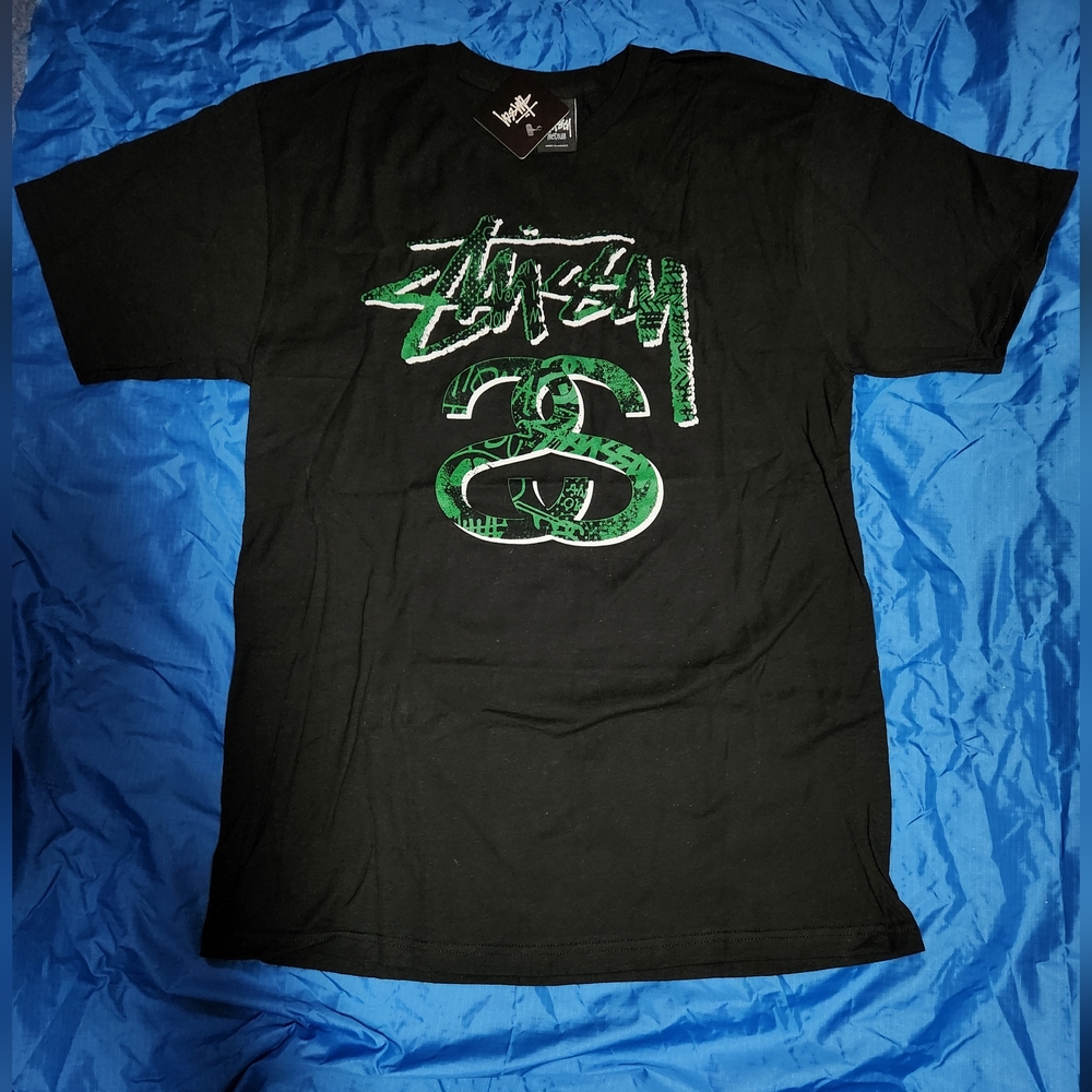 Stussy SS Logo Tire Track Tee.